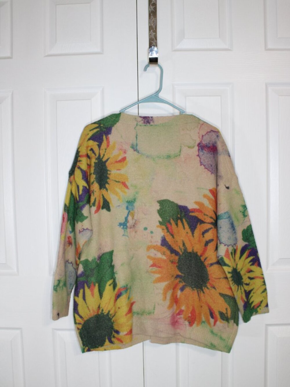 Boutique Inspired Cottagecore Cotten/Linen Sunflower Cardigan - Picture 7 of 15